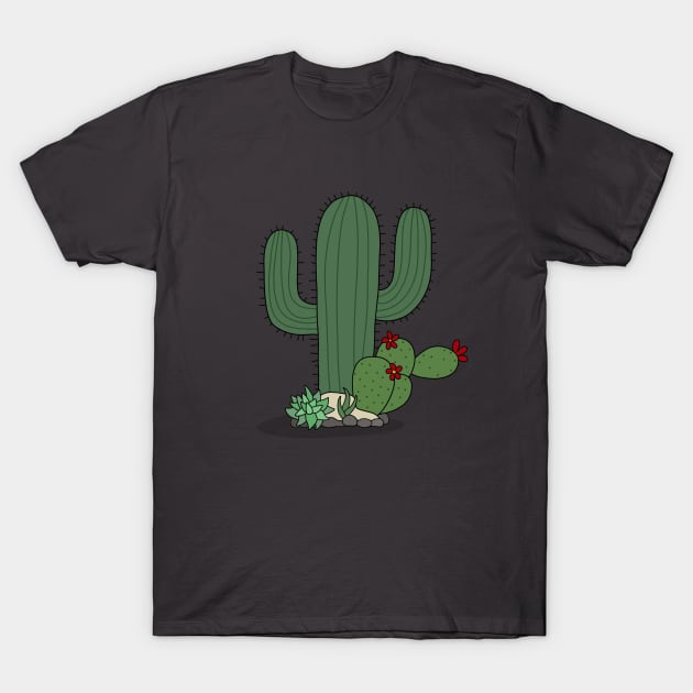 Cactus T-Shirt by valentinahramov